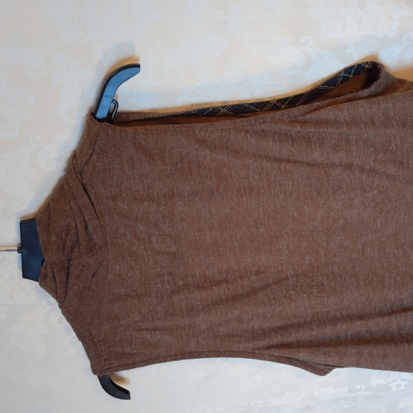 Brown taupe flowy vest neutral style - Picture 6 of 6